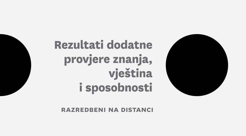 Razredbeni postupak - Rezultati 1., 2. i 3. selekcije razredbenog postupka 2021.